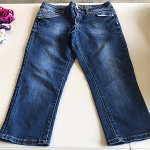 Justice blue jean capris